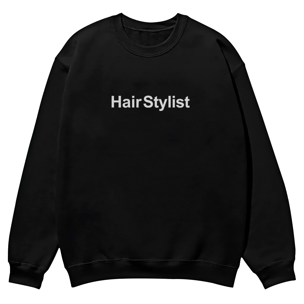 Hair Stylist Pattern Crew Neck Sweatshirt-moweekender