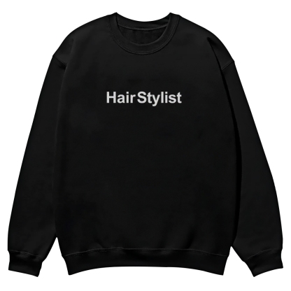 Hair Stylist Pattern Crew Neck Sweatshirt-moweekender
