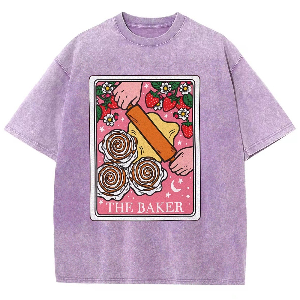THE BAKER Unisex Fit Washed T-Shirt-moweekender