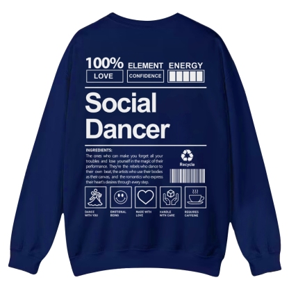 Social Dancer Casual Crewneck Sweatshirt-moweekender
