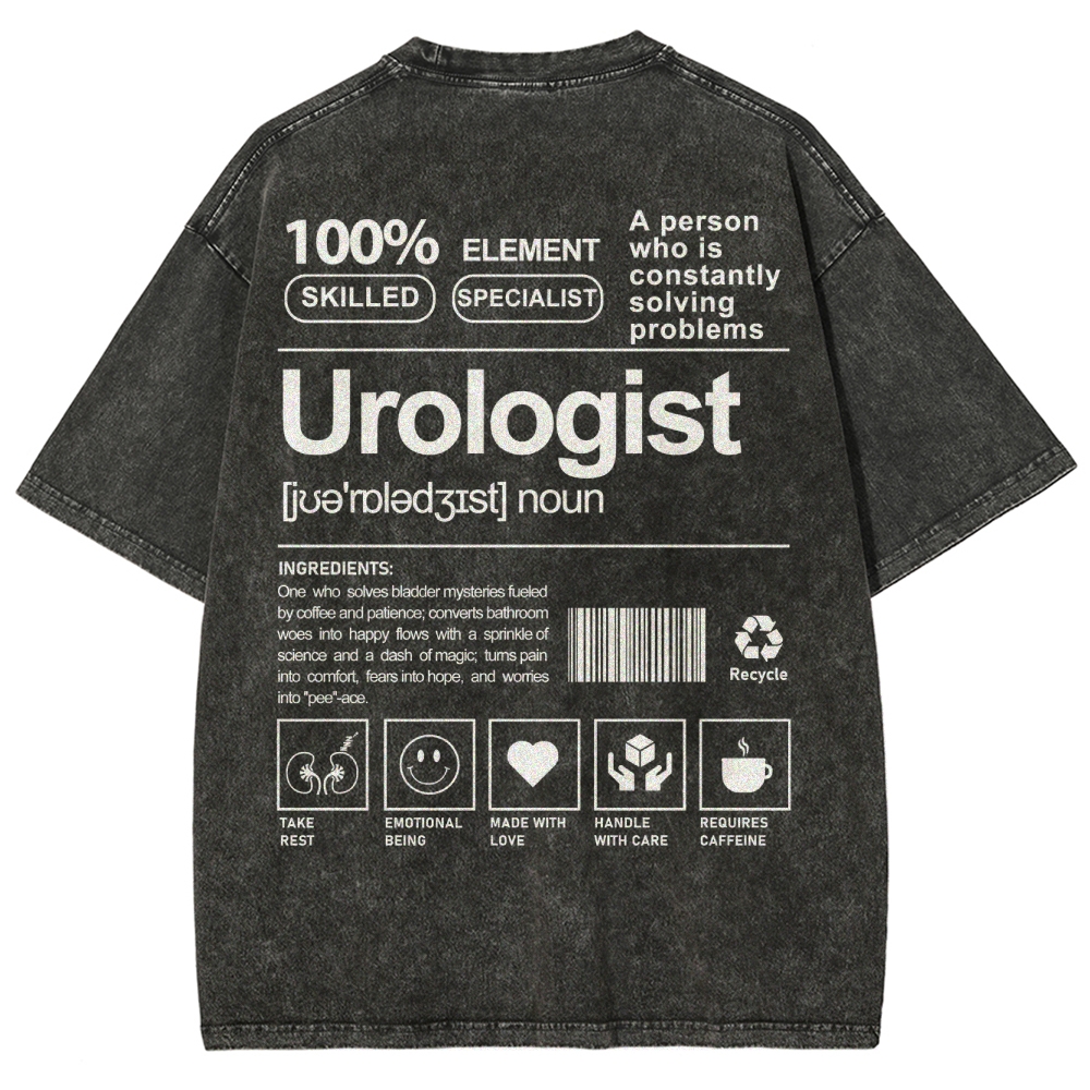 Urologist Unisex Fit Washed T-Shirt-moweekender