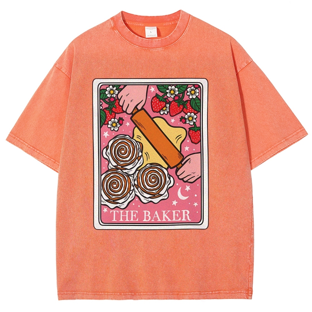 THE BAKER Unisex Fit Washed T-Shirt-moweekender