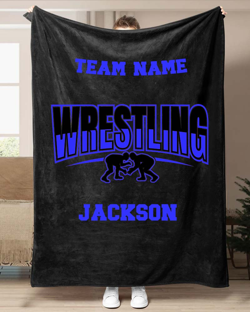 Male Wrestling Printed Sport Blanket-moweekender