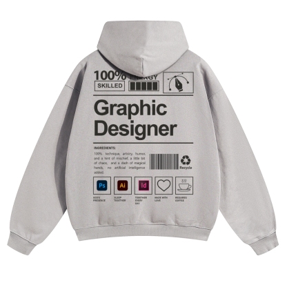 Graphic Designer Unisex Casual Anime Print Hoodie-moweekender