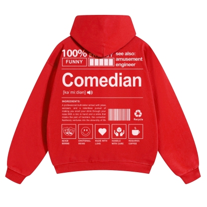 Comedian Unisex Casual Anime Print Hoodie-moweekender