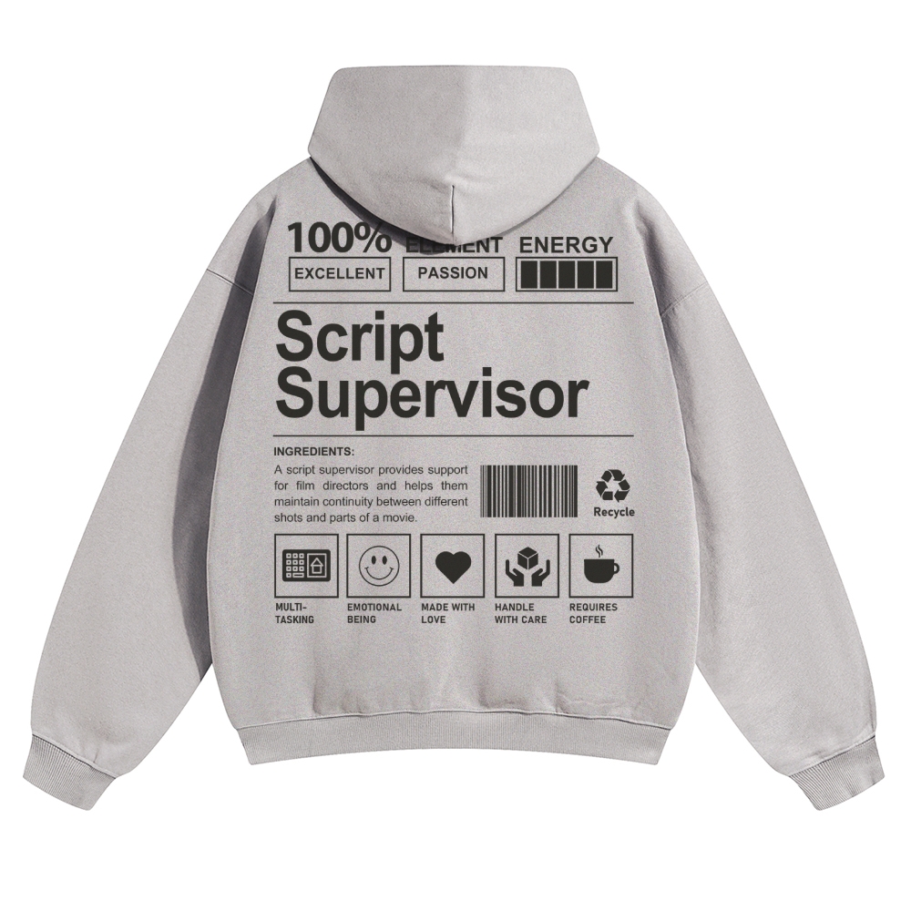 Script Supervisor Unisex Casual Anime Print Hoodie-moweekender