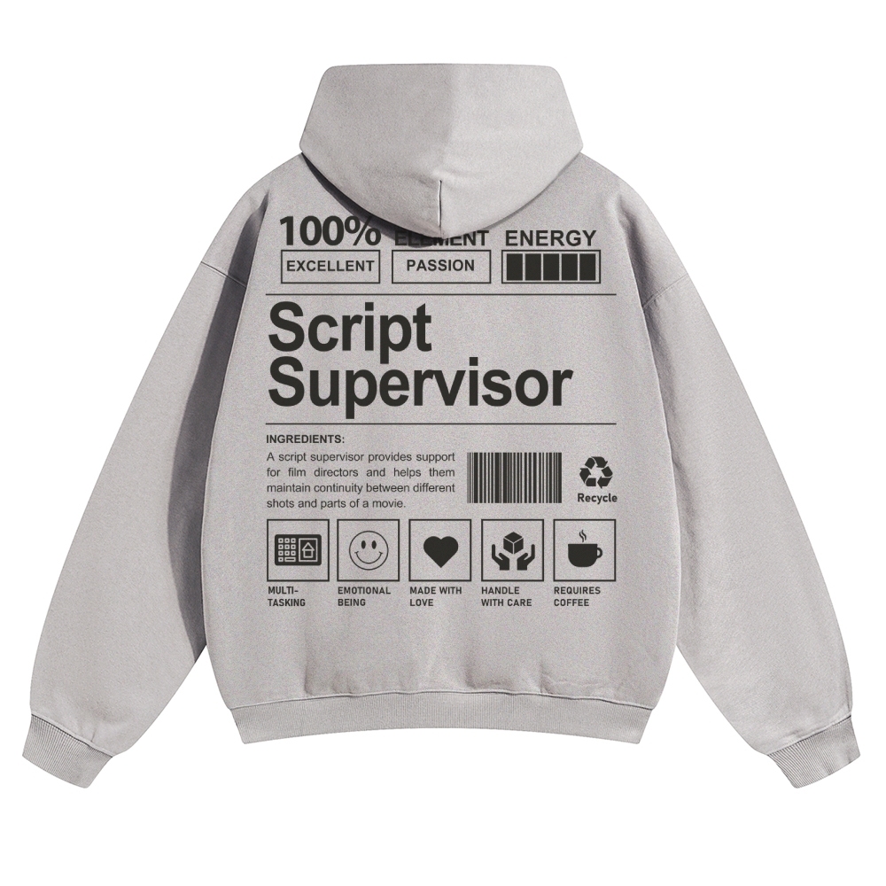 Script Supervisor Unisex Casual Anime Print Hoodie-moweekender