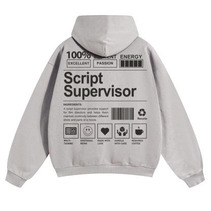 Script Supervisor Unisex Casual Anime Print Hoodie-moweekender