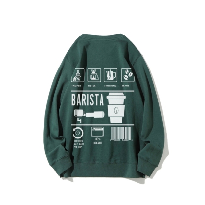 Barista Casual Crewneck Sweatshirt-moweekender
