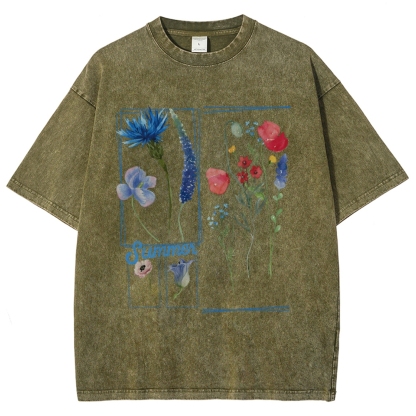 Florist Unisex Fit Washed T-Shirt-moweekender