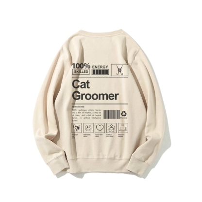 Cat Groomer Casual Crewneck Sweatshirt-moweekender