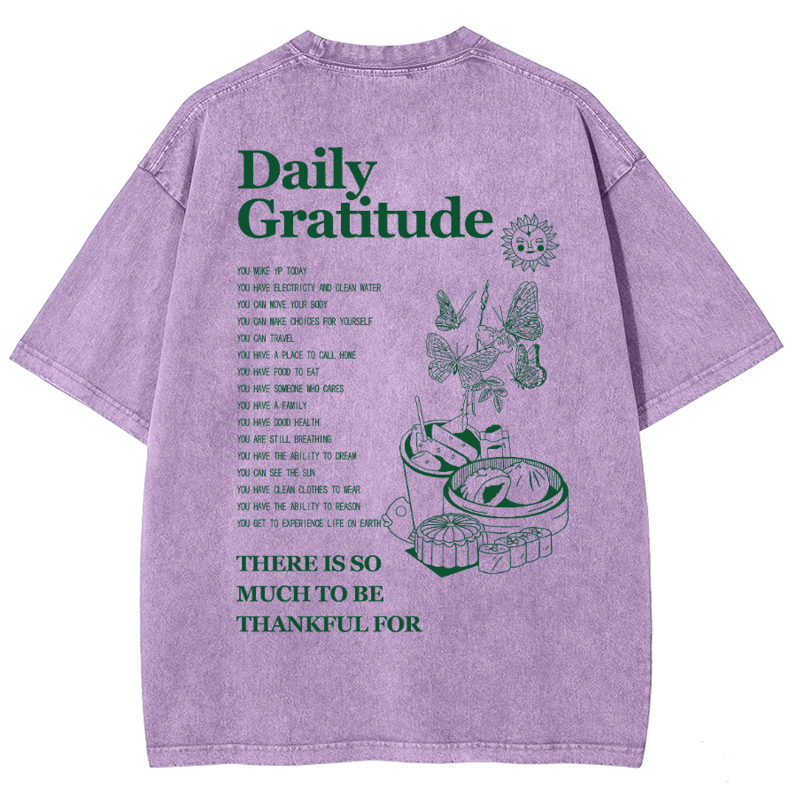 Grateful Aesthetic Summer Unisex Fit Washed T-Shirt-moweekender