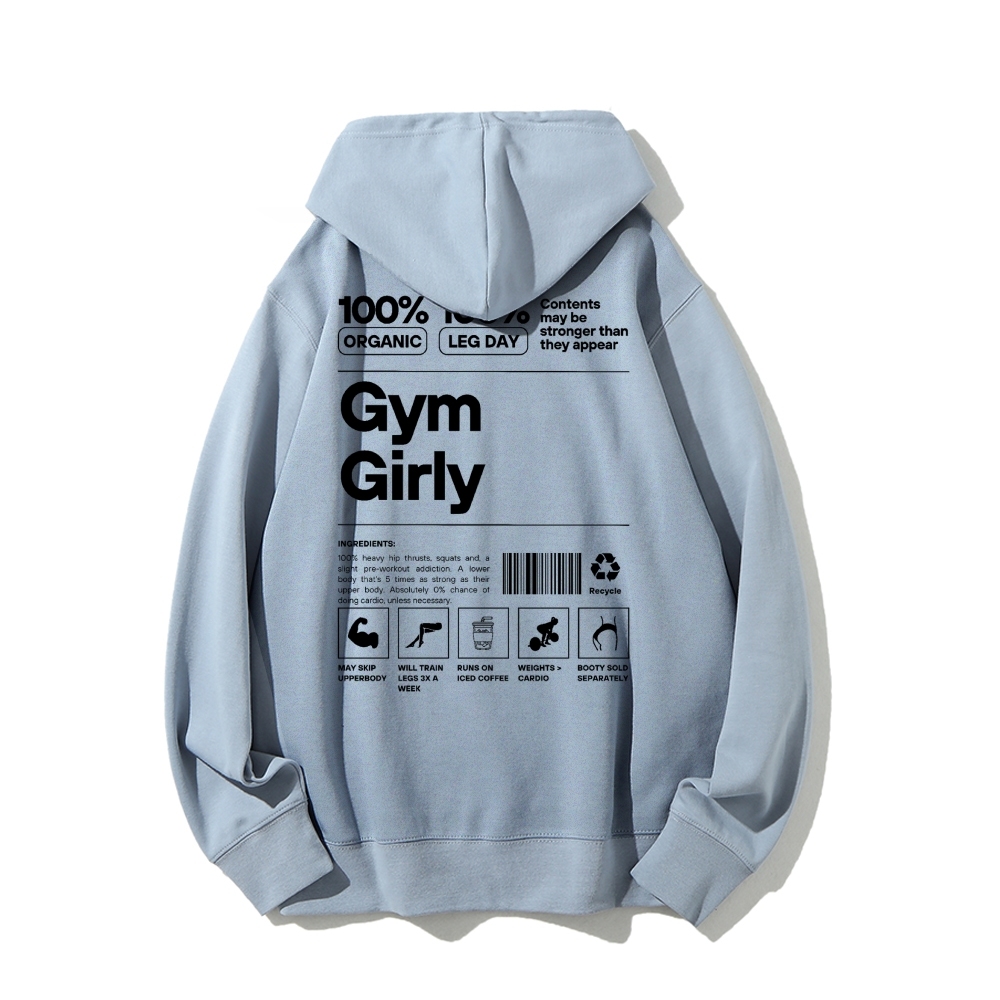 Gym Girl Long Sleeved Hoodie-moweekender