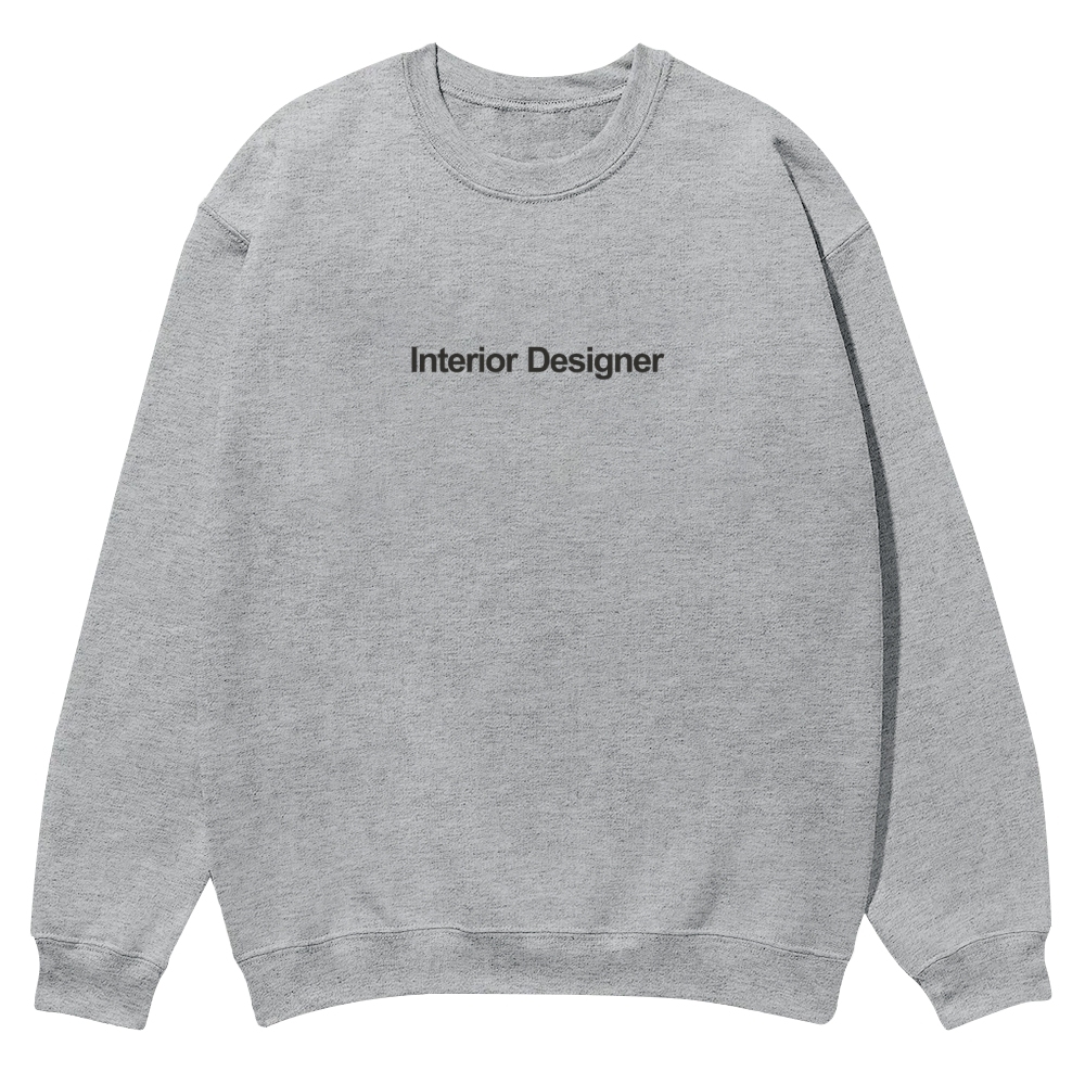 Interior Designer Printed Crew Neck Sweatshirt-moweekender
