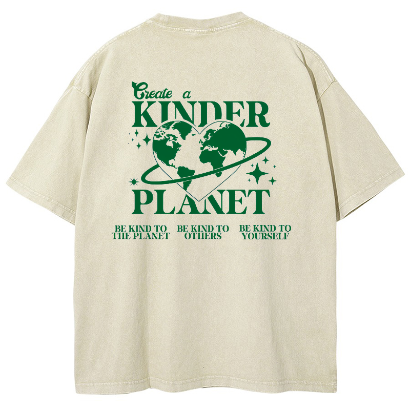 Kind Plante Vintage Snowflake Washed T-Shirt-moweekender