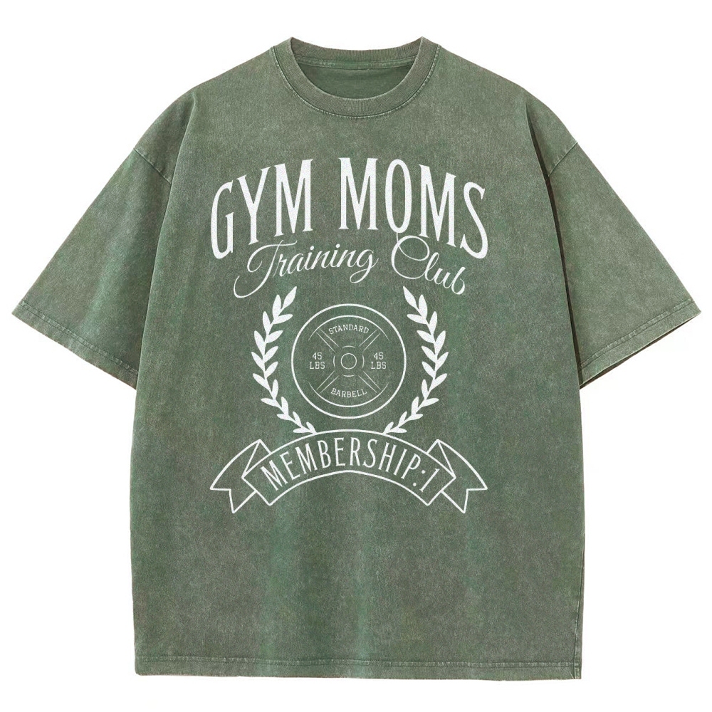 Gym Moms Vintage Snowflake Washed T-Shirt-moweekender