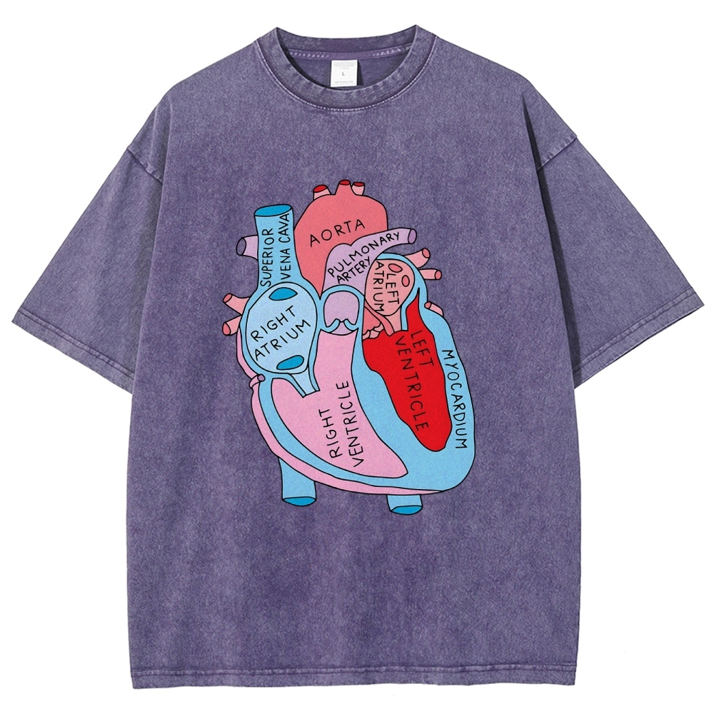 cardiology Unisex Fit Washed T-Shirt-moweekender