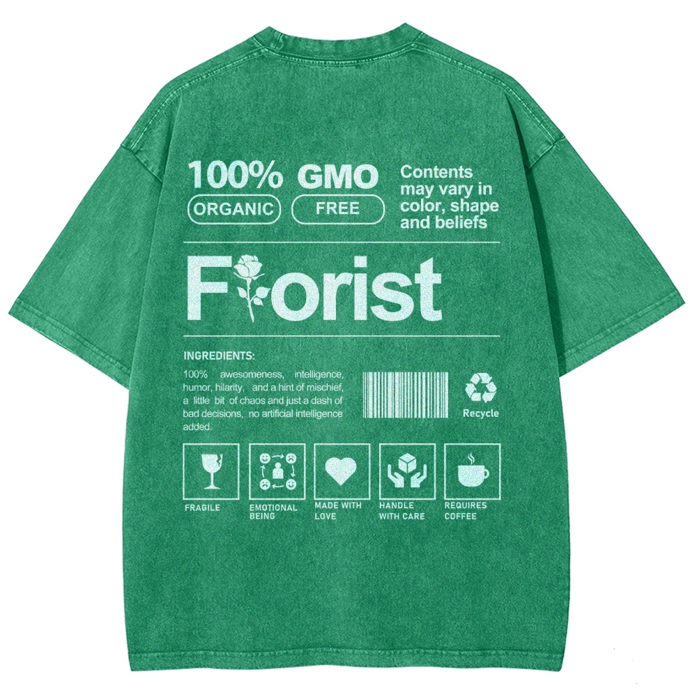Florist Unisex Fit Washed T-Shirt-moweekender