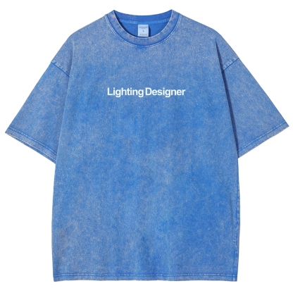 Lighting Designer Unisex Fit Washed T-Shirt-moweekender