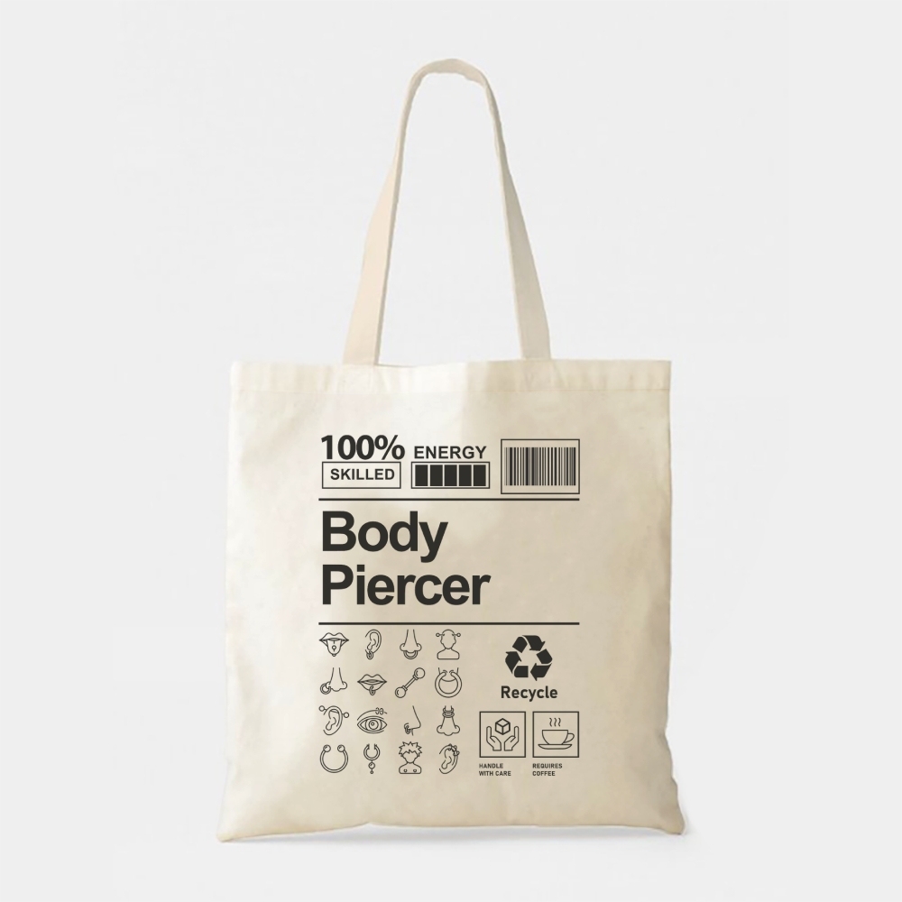 Body Piercer Tote Bag-moweekender