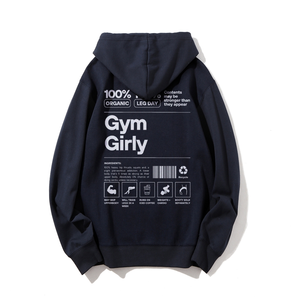Gym Girl Long Sleeved Hoodie-moweekender