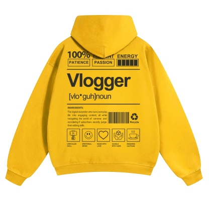 Vlogger Unisex Casual Anime Print Hoodie-moweekender