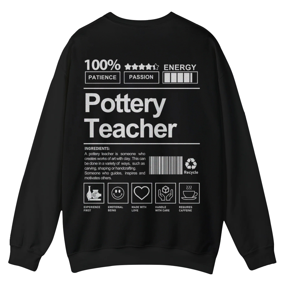 Pottery Teacher Casual Crewneck Sweatshirt-moweekender