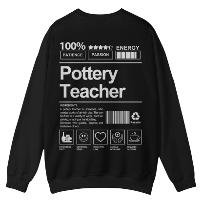 Pottery Teacher Casual Crewneck Sweatshirt-moweekender