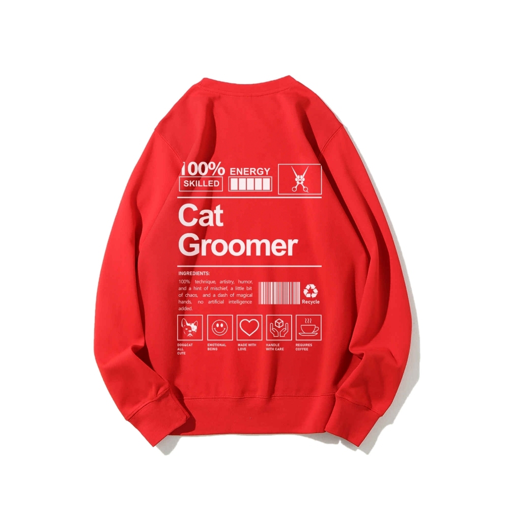 Cat GroomerCasual Crewneck Sweatshirt-moweekender