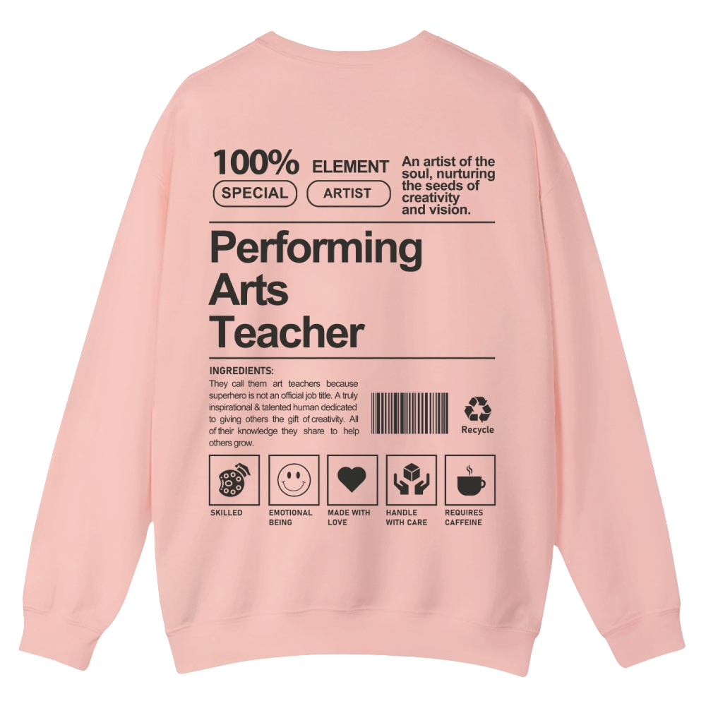 Performing Arts Teacher Casual Crewneck Sweatshirt-moweekender