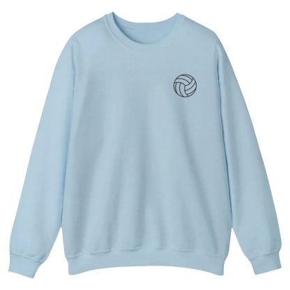 Volleyball Player Printed Crew Neck Sweatshirt-moweekender