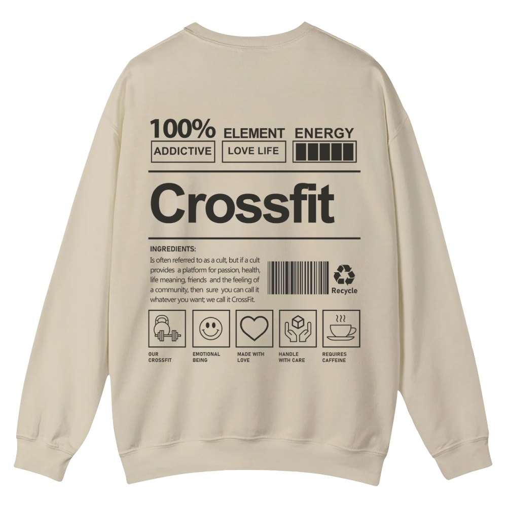 Crossfit Printed Crew Neck Sweatshirt-moweekender