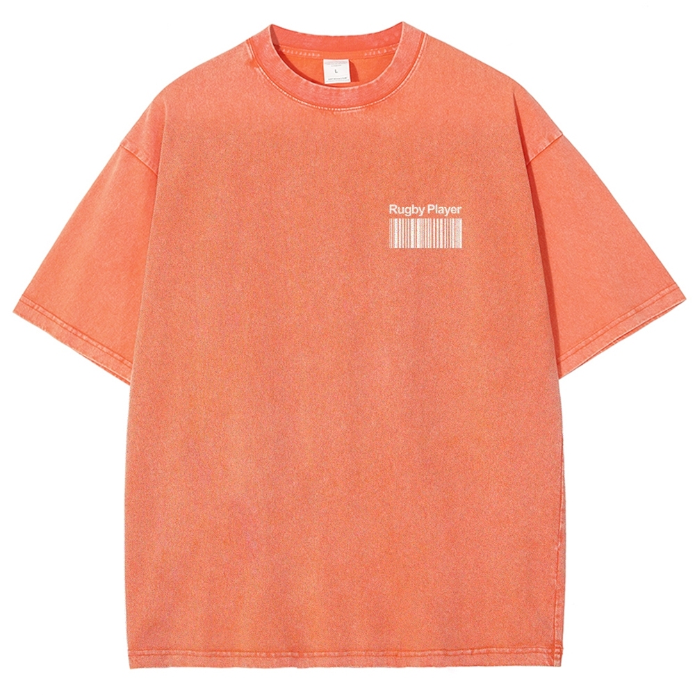 Rugby Player Unisex Fit Washed T-Shirt-moweekender