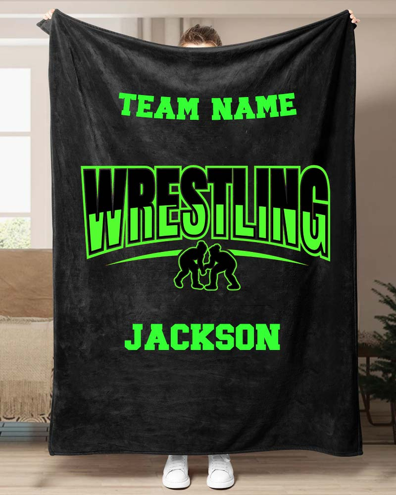 Female Wrestling Printed Sport Blanket-moweekender