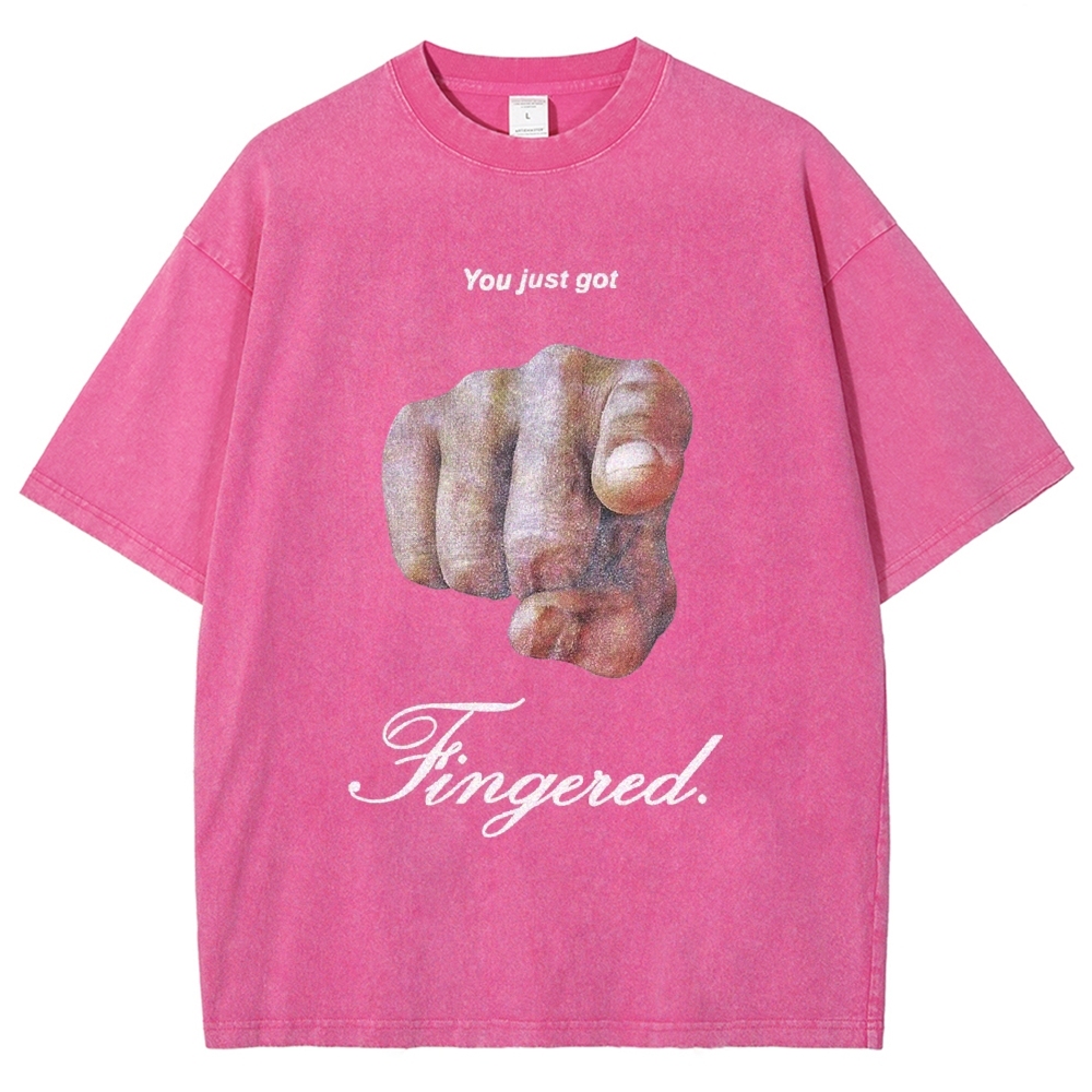 You Just Got Fingerd Vintage Snowflake Washed T-Shirt-moweekender