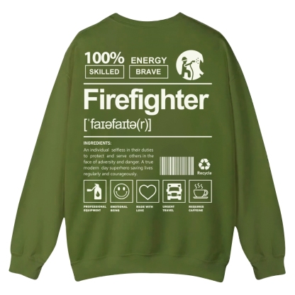 Firefighter Casual Crewneck Sweatshirt-moweekender