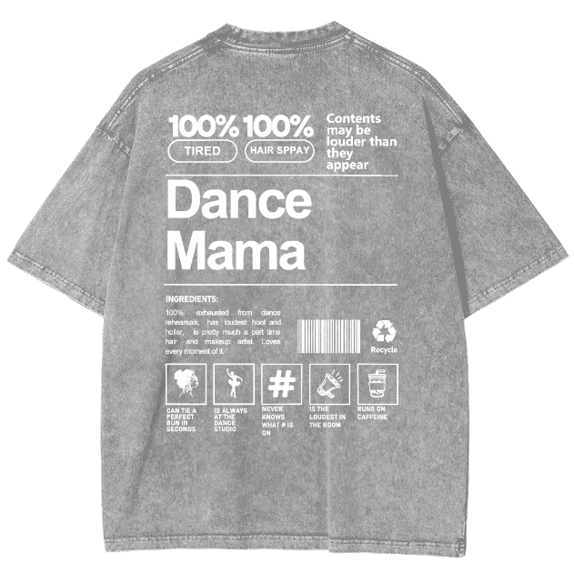 Dance Mama Unisex Fit Washed T-Shirt-moweekender
