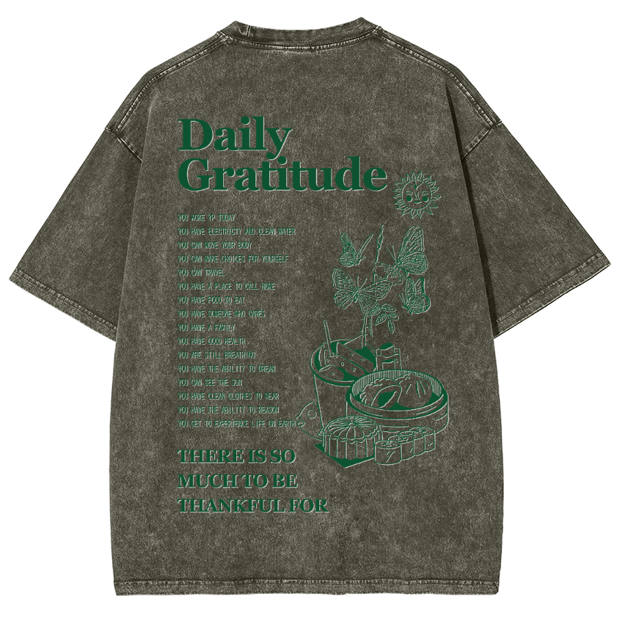 Grateful Aesthetic Summer Unisex Fit Washed T-Shirt-moweekender