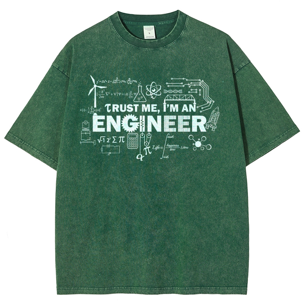 Engineer Unisex Fit Washed T-Shirt-moweekender