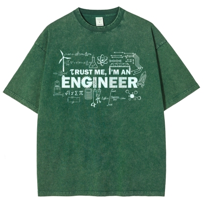 Engineer Unisex Fit Washed T-Shirt-moweekender