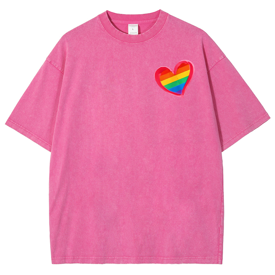 All For Love And Love For All Washed Oversized T-Shirt-moweekender