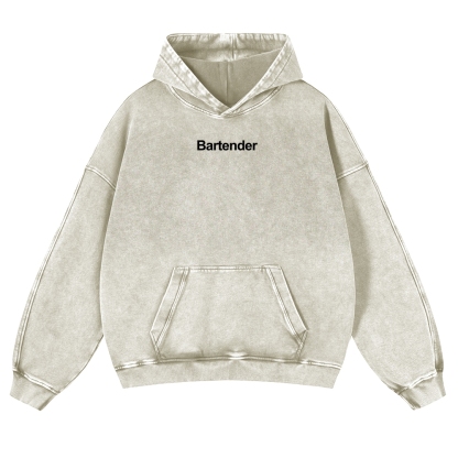 Bartender Printed Vintage Washed Hoodie-moweekender