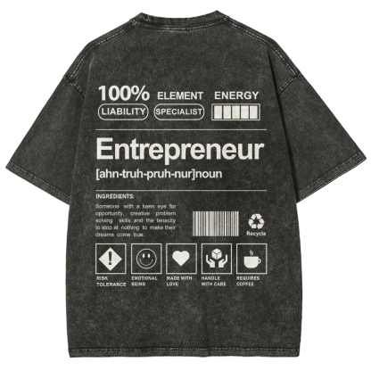 Entrepreneur Unisex Fit Washed T-Shirt-moweekender