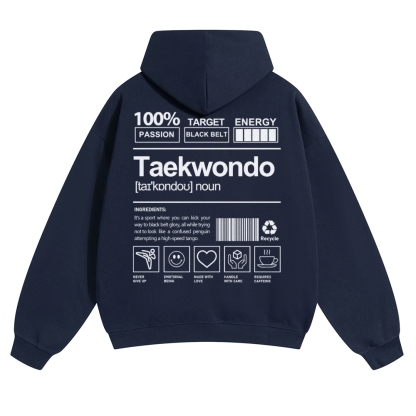 Taekwondo Unisex Casual Anime Print Hoodie-moweekender