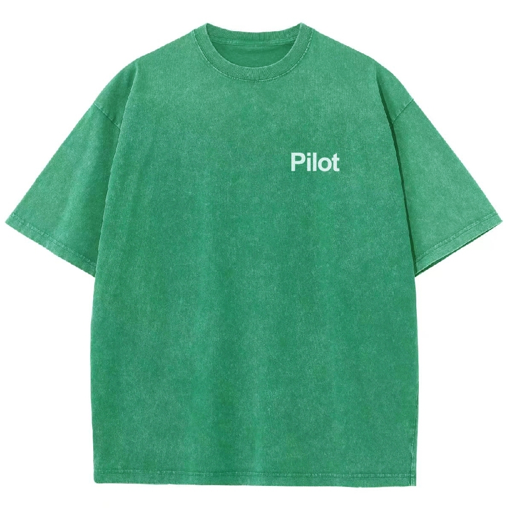 Pilot Unisex Fit Washed T-Shirt-moweekender