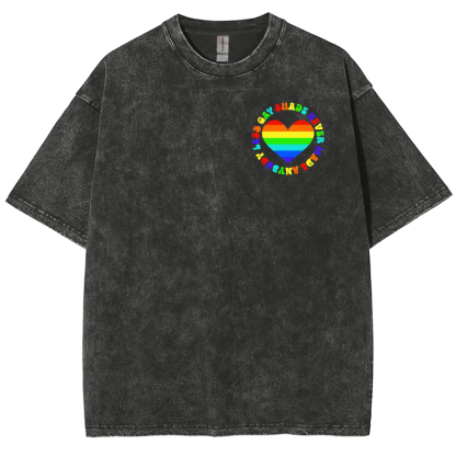 Shade Never Made Anyboday Less Gay Unisex Fit Washed Oversized T-Shirt-moweekender