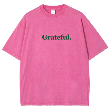 Grateful Aesthetic Summer Unisex Fit Washed T-Shirt-moweekender