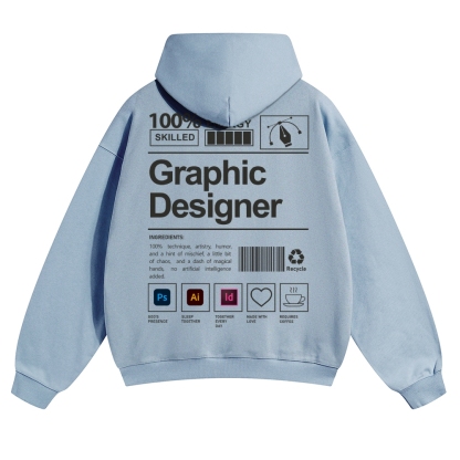 Graphic Designer Unisex Casual Anime Print Hoodie-moweekender