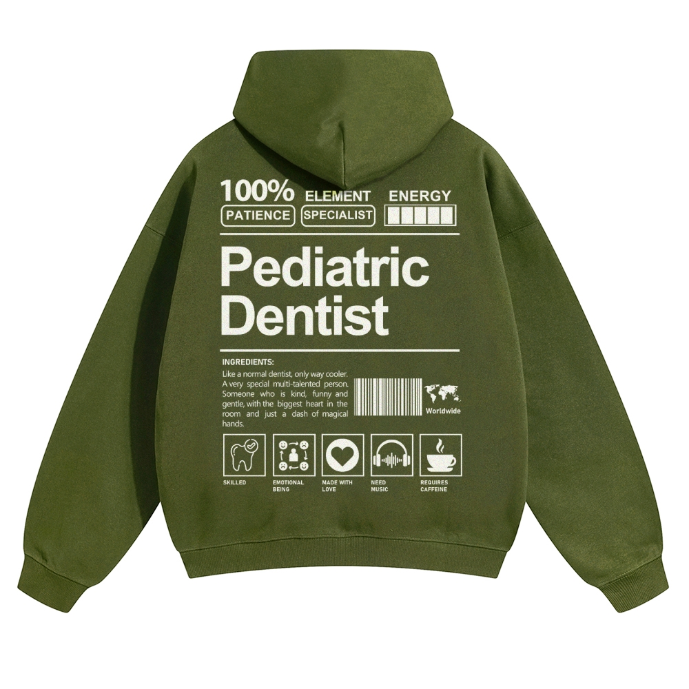 Pediatric Dentist Solid Color Hoodie-moweekender