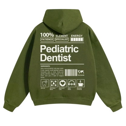 Pediatric Dentist Solid Color Hoodie-moweekender
